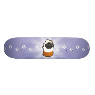 Cartoon Guinee Pig (glad haar) Skateboard