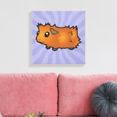 Cartoon Guinee Pig (wassend) Canvas Afdruk (Insitu (Woonkamer))