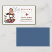Cartoon Gutter Cleaning Service Guy Visitekaartje (Voorkant / Achterkant)