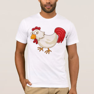 Cartoon Haan Witte Kip T-shirt