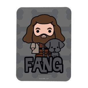 Cartoon Hagrid en Fang Character Art Magneet