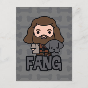 Cartoon Hagrid en Fang Karakter Kunst Briefkaart