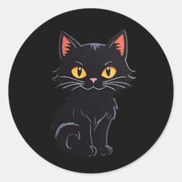 Cartoon Halloween Zwarte Kat Stickers