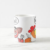 Cartoon Ham & Egg Breakfast Mok (Center)