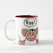 Cartoon Ham & Egg Breakfast Mok (Links)