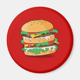 Cartoon Hamburger Magnet Magneet
