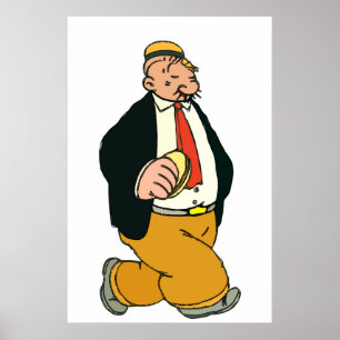  Cartoon, hamburgerMan Poster