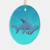 Cartoon Hammerhead Shark Ceramic Ornament (Rechts)