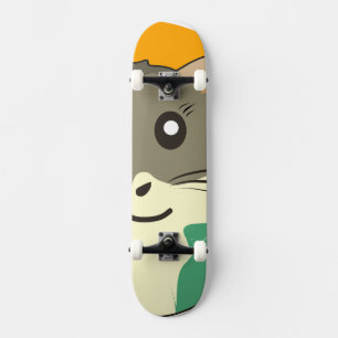 Cartoon Hamster met een veelkleurige sjaal Skateboard