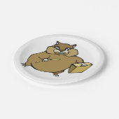 Cartoon Hamster Papieren Bordje (Gekanteld)