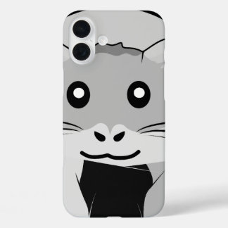 Cartoon Hamster Scarfed Joy iPhone 16 Plus Hoesje