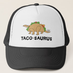 Cartoon Hand Drawn Taco Dinosaur Tacosaurus Rex Trucker Pet