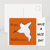 Cartoon Happy Halloween Cust. Briefkaart (Voorkant / Achterkant)