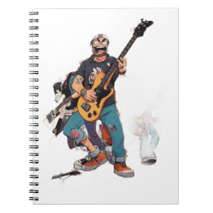 Cartoon Hardcore Punk Band – Geanimeerde Animatie  Notitieboek