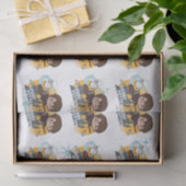 Cartoon Harry and Hedwig Flying Past Hogwarts Tissuepapier (Geschenk)