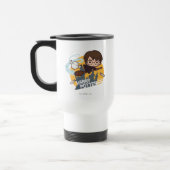 Cartoon Harry en Hedwig Flying Past Hogwarts Reisbeker (Links)