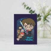 Cartoon Harry Potter Briefkaart (Staand voorkant)