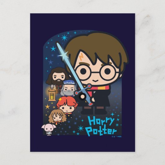 Cartoon Harry Potter Briefkaart (Voorkant)