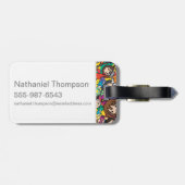 Cartoon Harry Potter Character Toss Pattern Bagagelabel (Achterkant horizontaal)