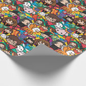 Cartoon Harry Potter Character Toss Pattern Cadeaupapier (Hoek)