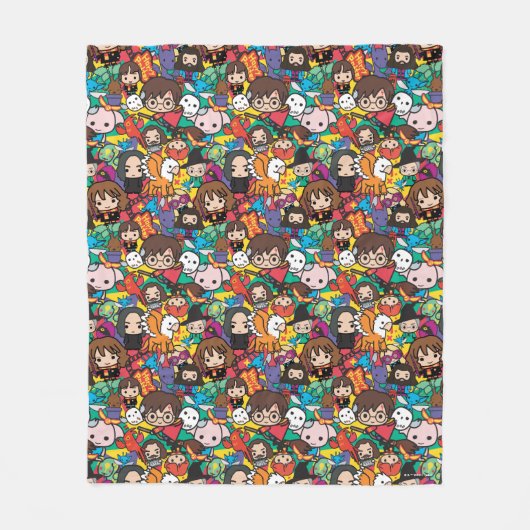 Cartoon Harry Potter Character Toss Pattern Fleece Deken (Voorkant)