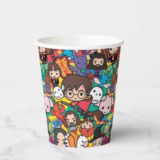 Cartoon Harry Potter Character Toss Pattern Papieren Bekers (Links)