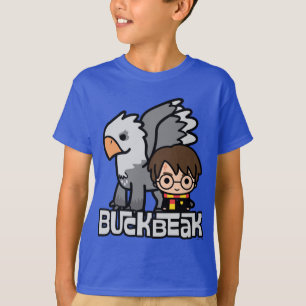 Cartoon Harry Potter en Buckbeak T-shirt