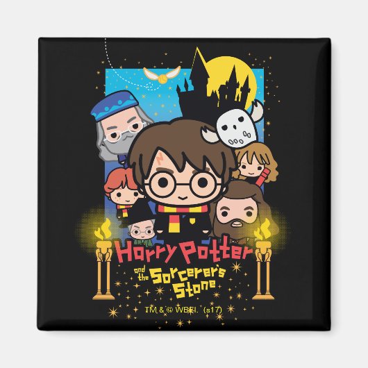 Cartoon Harry Potter en de Sorcerers Stone Magneet (Voorkant)