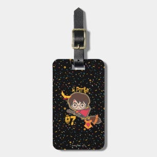 Cartoon Harry Potter Quidditch Seeker Bagagelabel