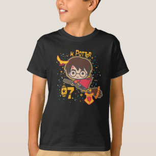 Cartoon Harry Potter Quidditch Zoeker T-shirt
