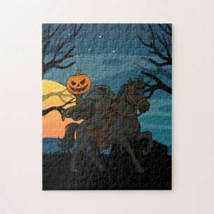 cartoon Headless Horseman Halloween / Herfst Legpuzzel