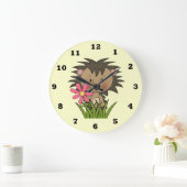 Cartoon Hedgehog pour enfants horloge murale (Maison)