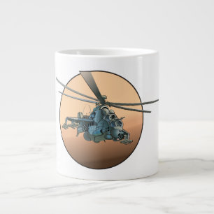 Cartoon helikopter extra grote beker