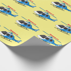 Cartoon helikopter helikopter helikopter van de po cadeaupapier