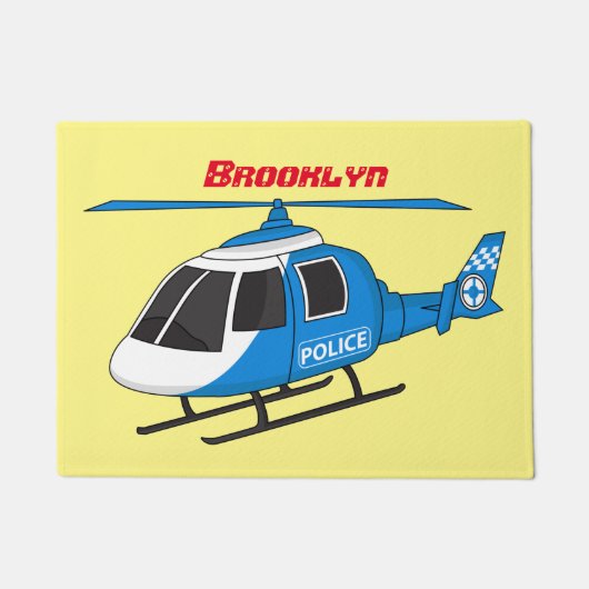 Cartoon helikopter helikopter helikopter van de po deurmat (Voorkant)