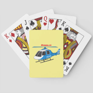 Cartoon helikopter helikopter helikopter van de po pokerkaarten