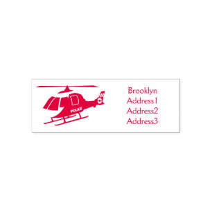 Cartoon helikopter helikopter helikopter van de po zelfinktende stempel