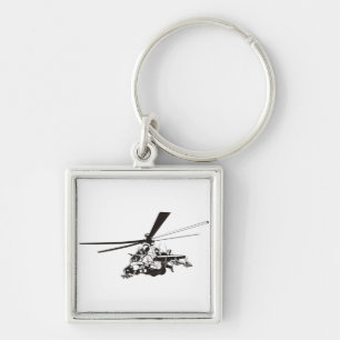 Cartoon Helikopter "Hind" Sleutelhanger