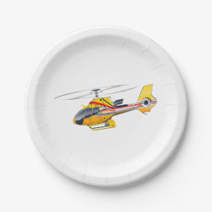 Cartoon Helikopter Papieren Bordje