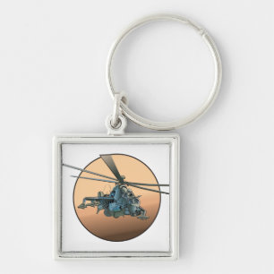 Cartoon helikopter sleutelhanger