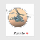 Cartoon helikopter sticker (Vel)