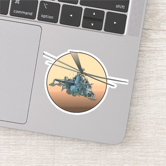 Cartoon helikopter sticker (Detail)