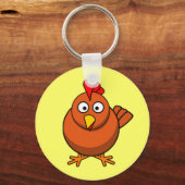Cartoon Hen Chicken Sleutelhanger (Voorkant)