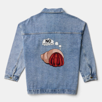 Cartoon Heremietkreeft die zich in zijn schelp ver Denim Jacket
