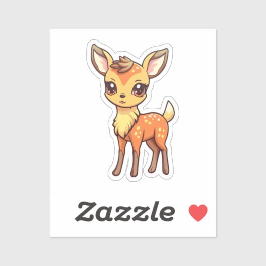 Cartoon hert sticker (Vel)