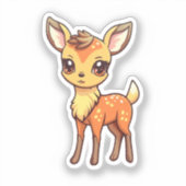 Cartoon hert sticker (Voorkant)