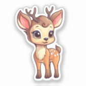 Cartoon hert sticker (Voorkant)