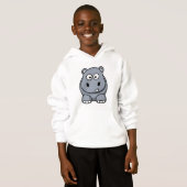 Cartoon Hippo Hoodie (Voorkant volledig)