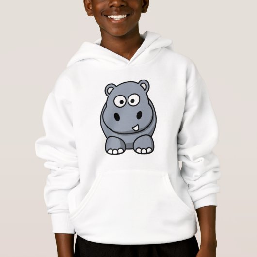 Cartoon Hippo Hoodie (Voorkant)