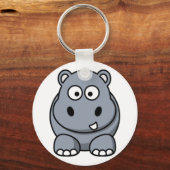 Cartoon Hippo Sleutelhanger (Voorkant)
